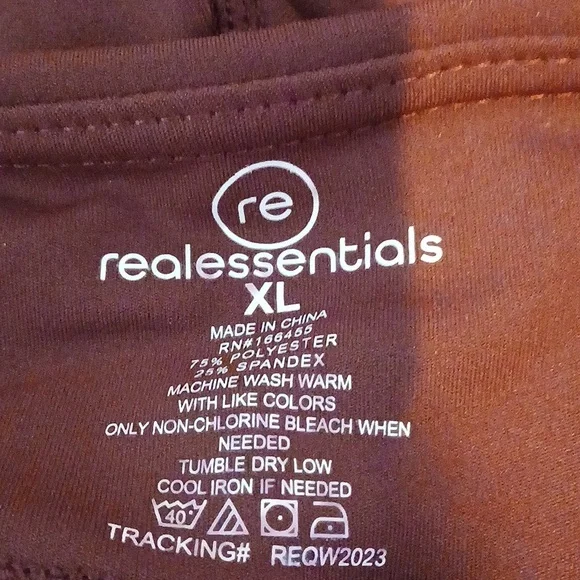 Real Essentials Women's Burgundy Jogger Leggings Size Xl - Picture 4 of 4